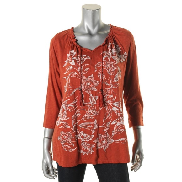 Style & Co Peasant Top Size M - Picture 1 of 2